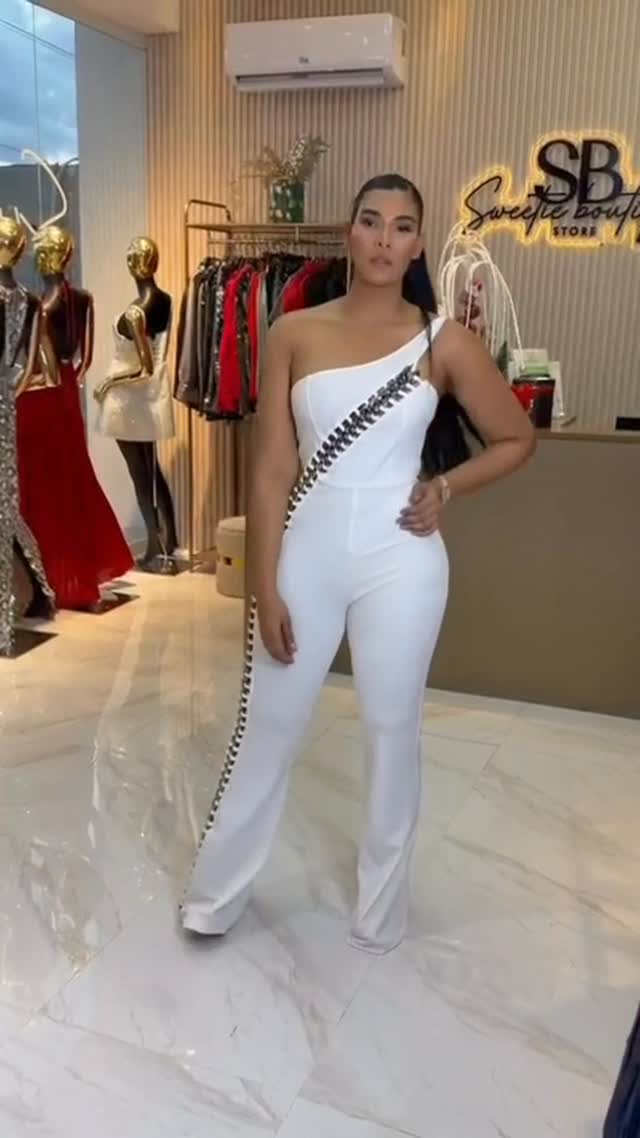 Combinaison Blanche Éclatante par Designer Exclusif
