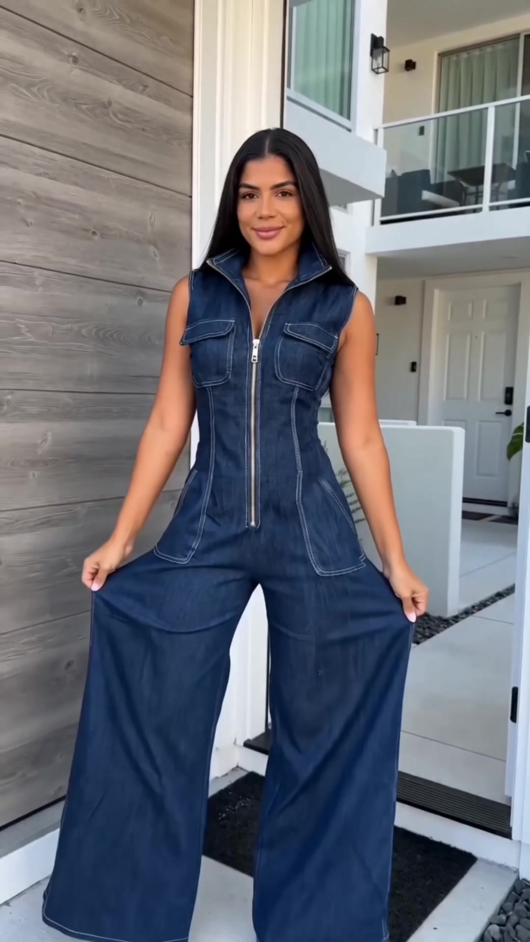 Chic jumpsuit en jean avec @Lucyyyy0827
